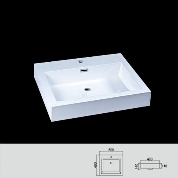 White color acrylic wash basin RB-22