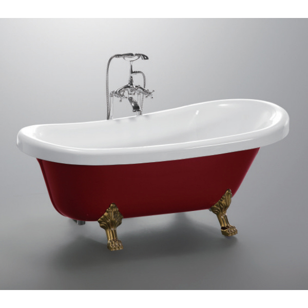 CE certification red color bathroom royal bathtub 6311