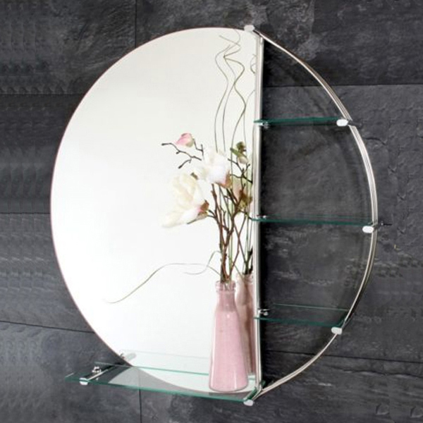 Round mirror with shelf 5136