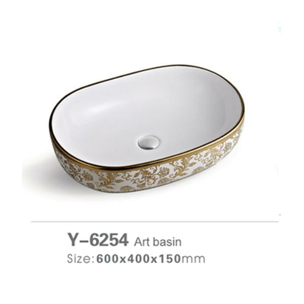 Color ceramic wash basin 6254