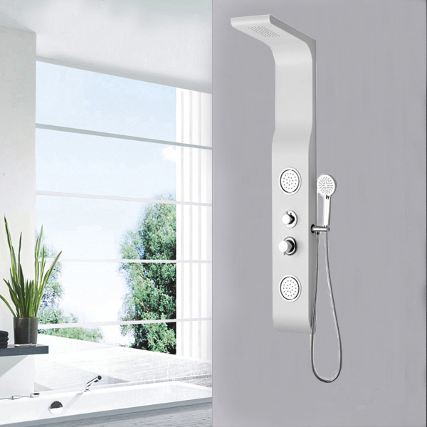 Silver acrylic shower column SP-P04