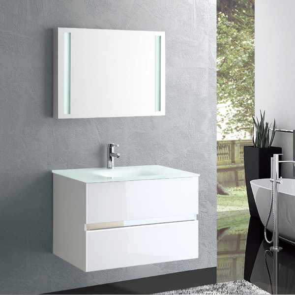 Glass sink bathroom vanity MF-1302