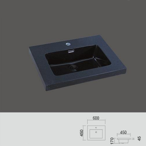 Black color resin basin RB-25