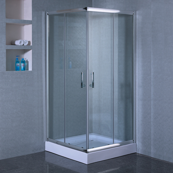 Silver aluminum shower enclosure SE-15