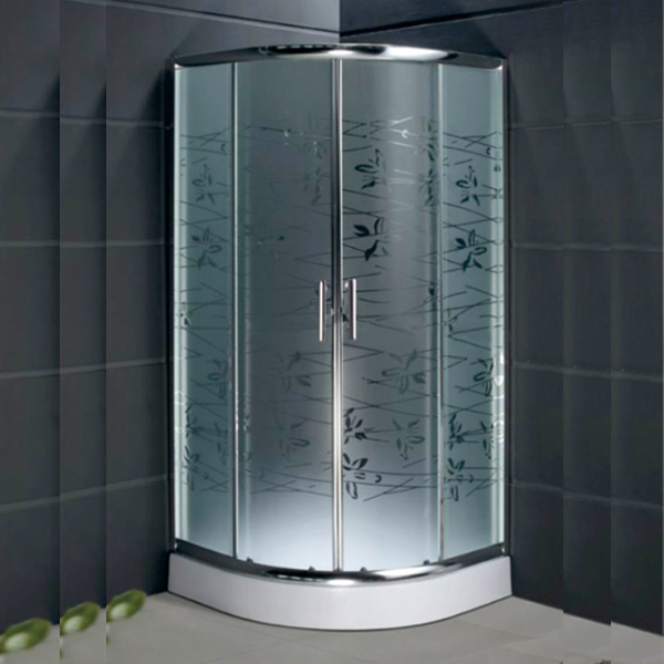 Matt flower glass shower enclosure SE-43