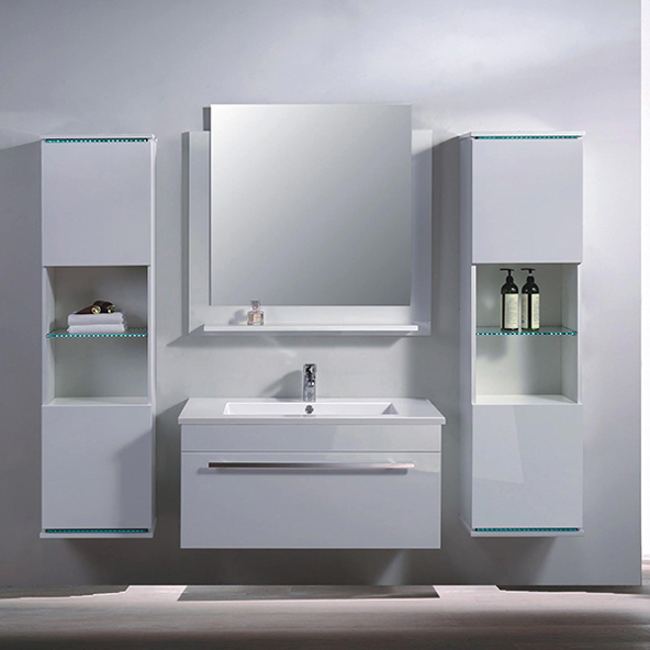 Glass LED light bathroom cabinet MF-1608