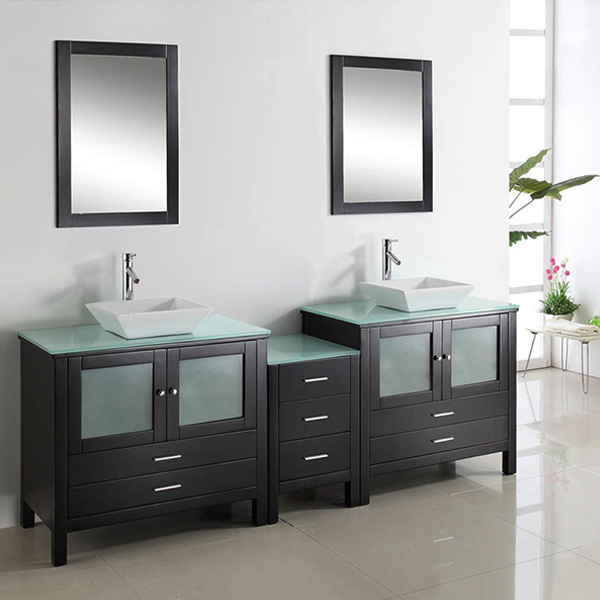 Double person double basin bathroom cabinet BC-113