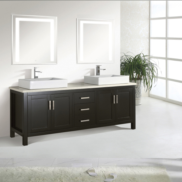 Large size bathroom cabinet marble basin BC-124