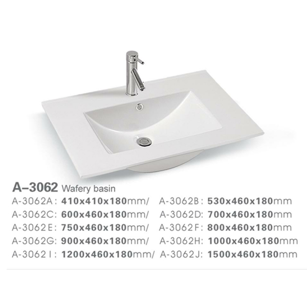 Bathroom cabinet wafer basin ceramic 3062