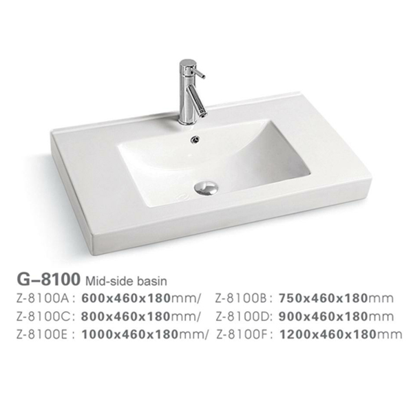 Ceramic mid-side basin 8100