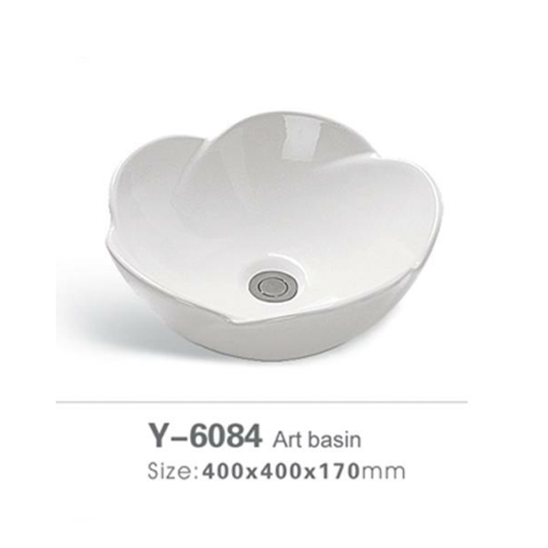 Round flower wash basin 6084
