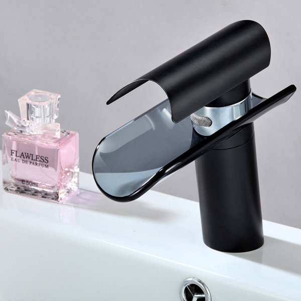 Black waterfall glass faucet BF-14