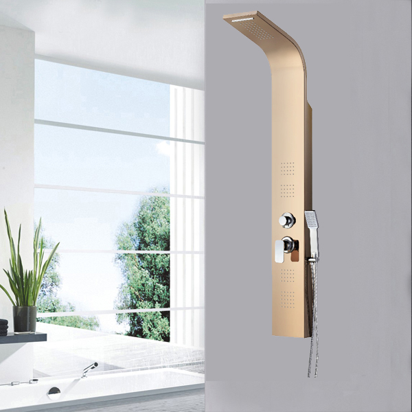 Golden stainless steel shower panel SP-S47