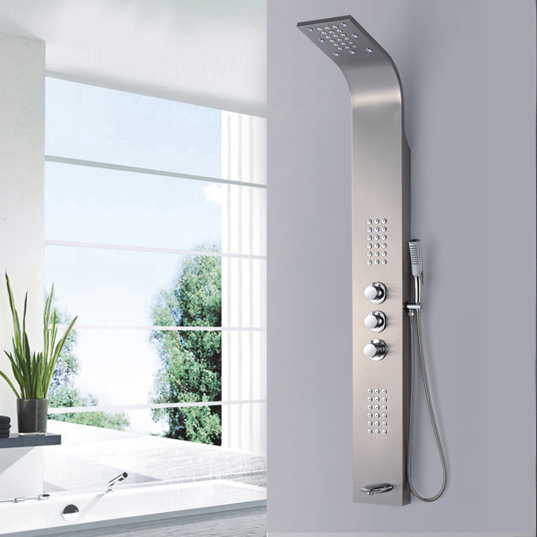 LED light thermostatic bath shower panel SP-S10