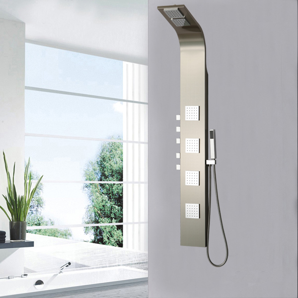 Brushed stainless steel shower panel SP-S17