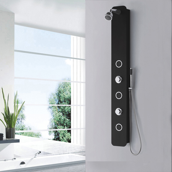 Black plastic shower column SP-P26