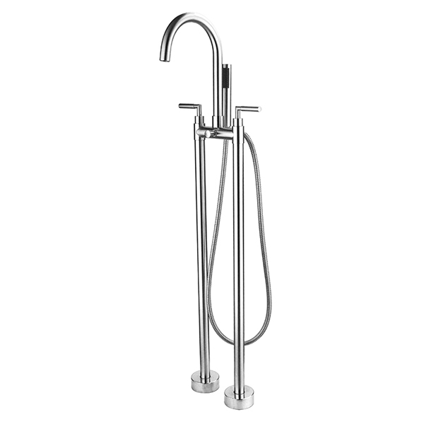 Brass floor bathtub tap F-09