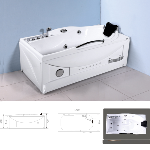 Whirlpoor massage bathtub MB-636