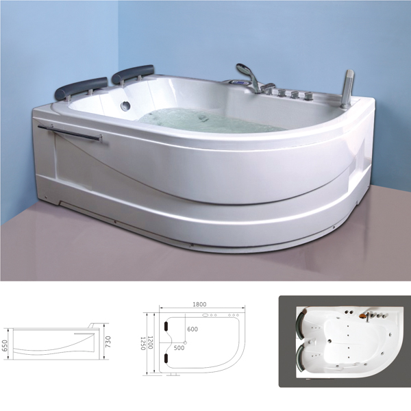 Corner bathtub for 2 person MB-605