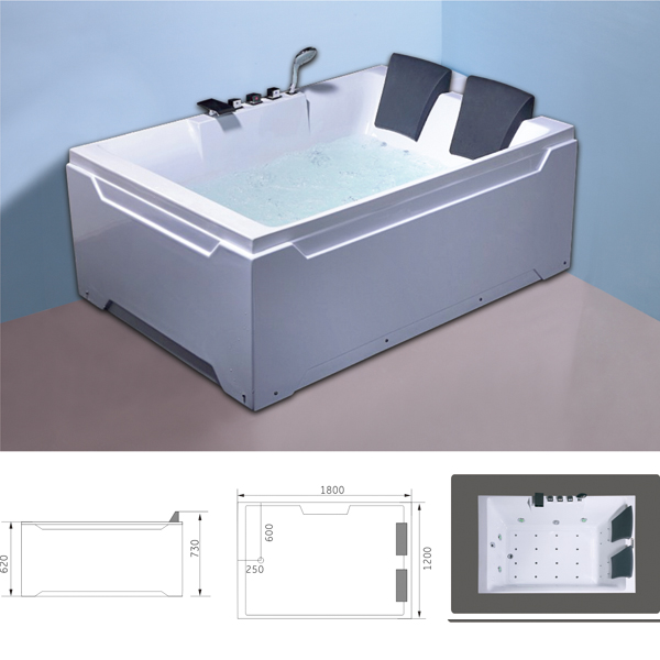 Big size bathroom bathtub MB-612