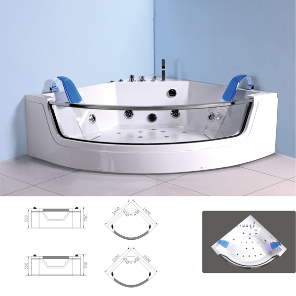 Round hydro massage bathtub MB-640