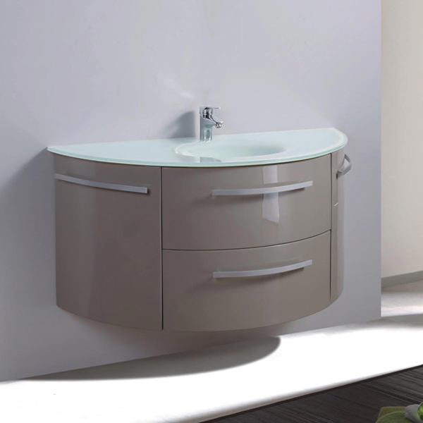 Pvc bathroom cabinet with glass basin MF-1622