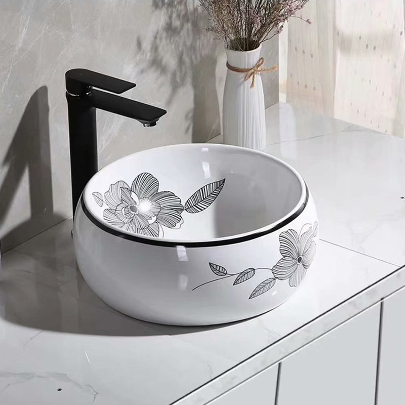 Round ceramic washbasin 8128