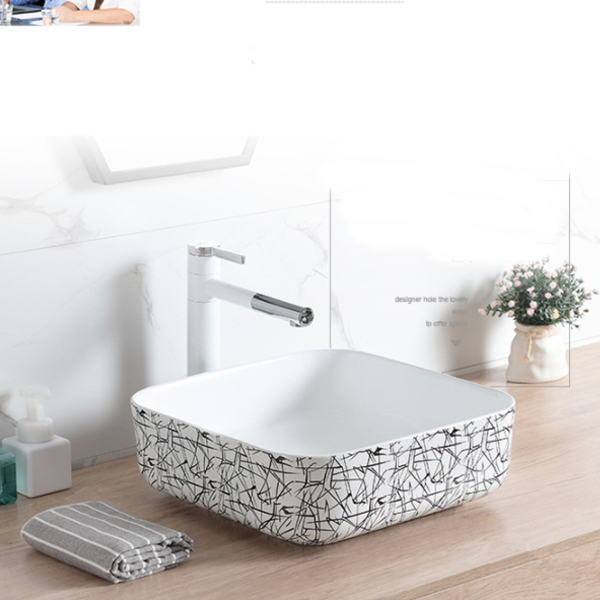 Lavabo quadrato in ceramica 8153