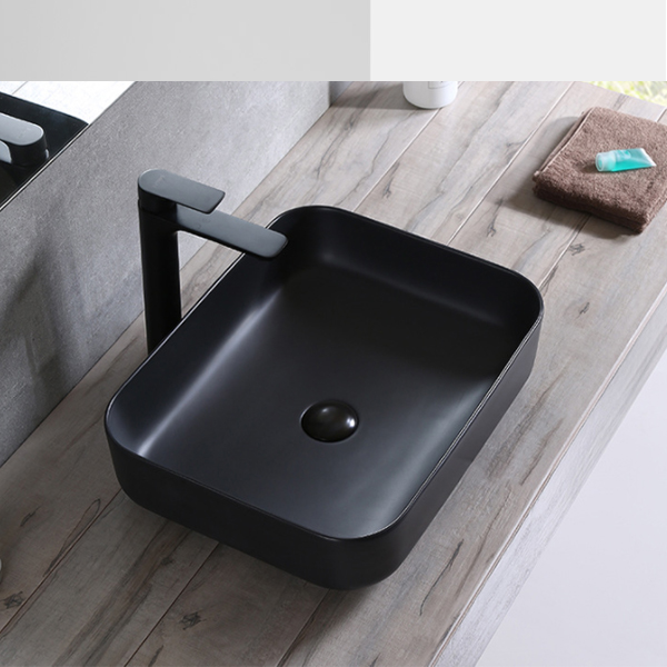 lavabo noir mat 8165