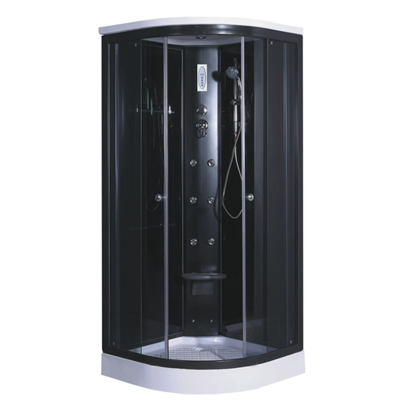 Zwarte douchecabine SR-7060