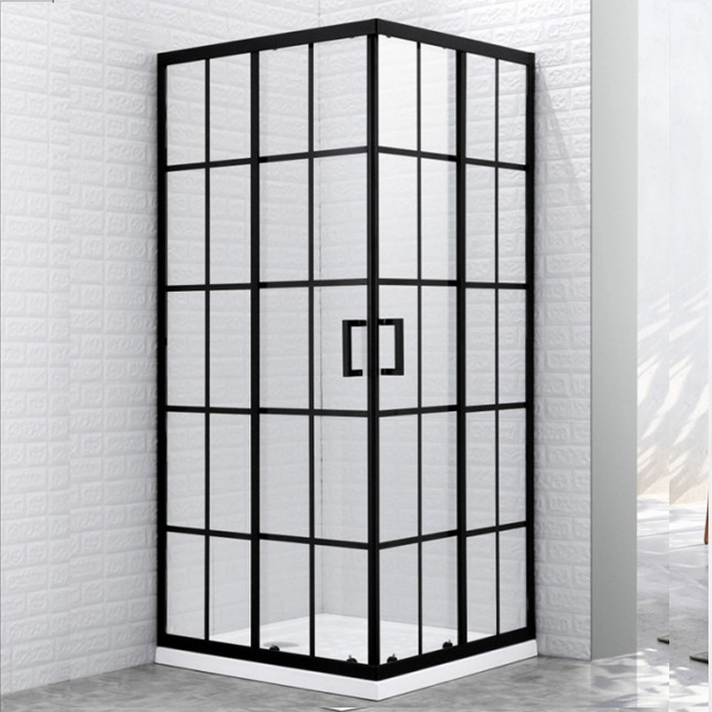 Black glass shower enclosure SE-125