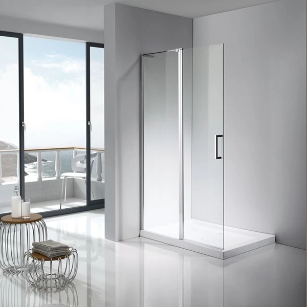 Folded walk in glass shower SE-2161