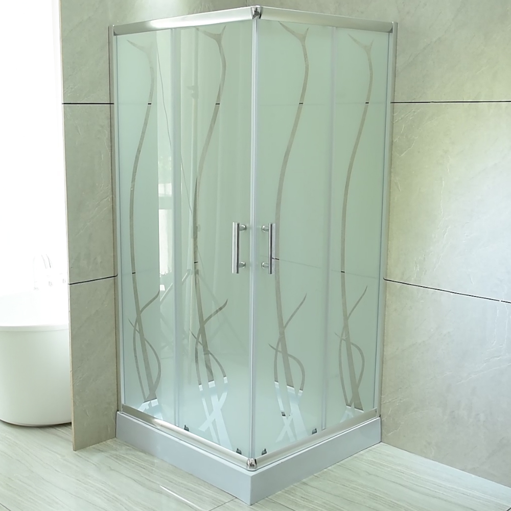 Bamboo glass shower enclosure SE-2171