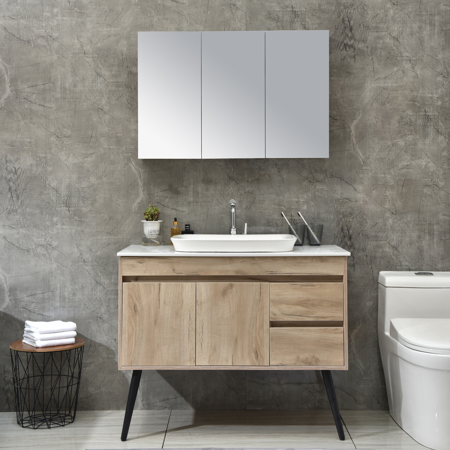 Melamine bathroom furniture MF-1923-W
