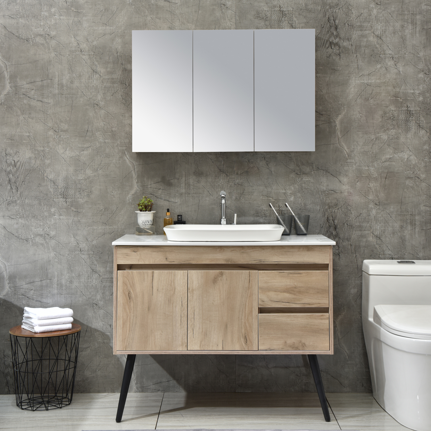 Melamine bathroom furniture MF-1923-W