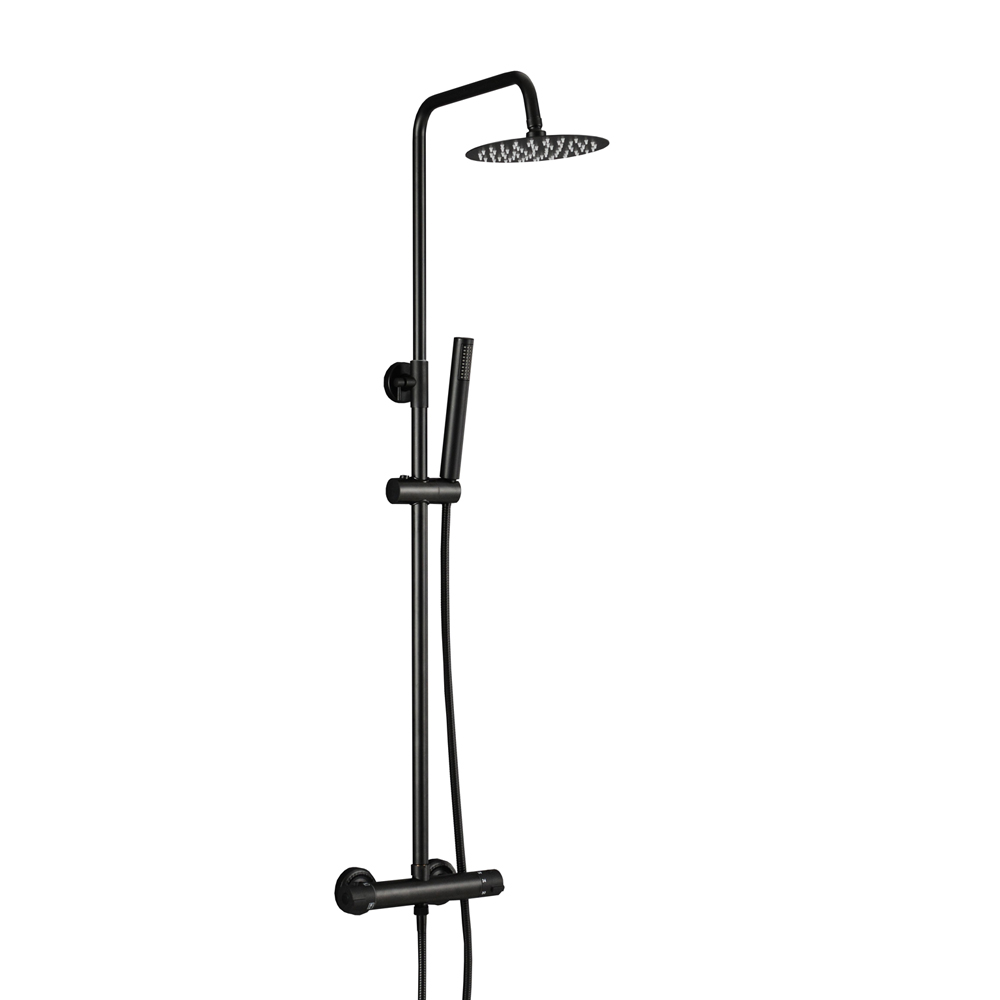 Black shower column Columna de ducha negra Svart termostatisk duschpelare SS-01B