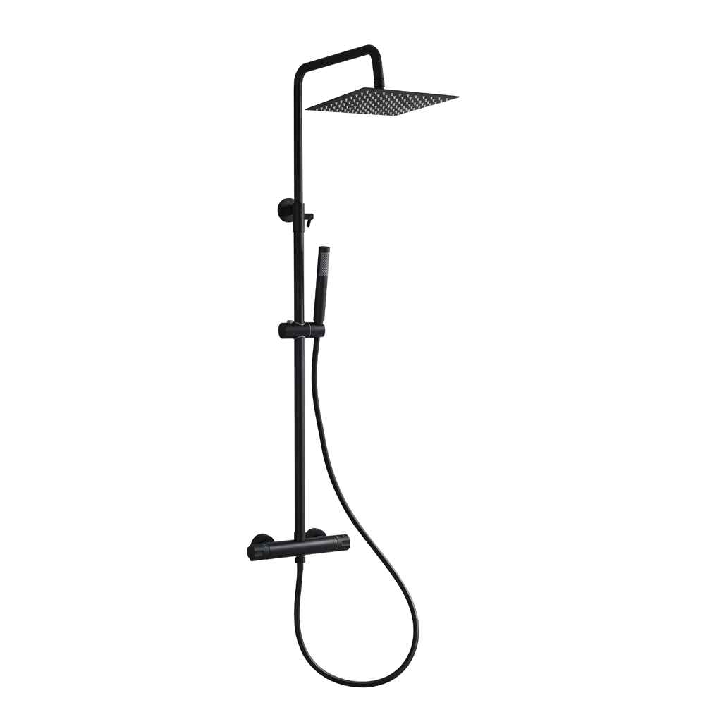 Black thermostatic shower faucet Grifo negro SS-07