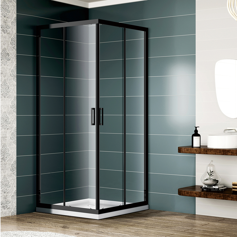 Hinge door shower enclosure E2A -2 black