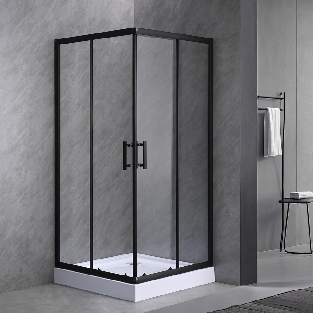 Black frame glass shower cabin SE-2401B