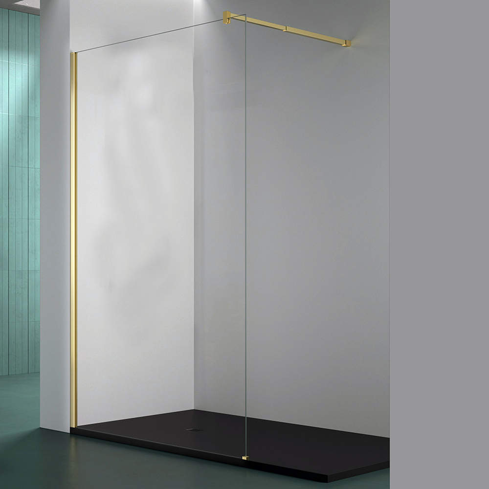 Matt golden walk in shower glass  SE-2101MG
