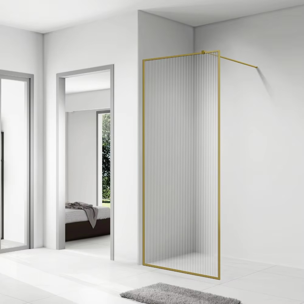 Goldene Farbe begehbares Duschglas SE-2115MG