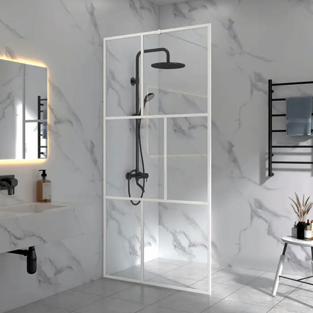 Sweden style walk in shower glass panel SE-2125