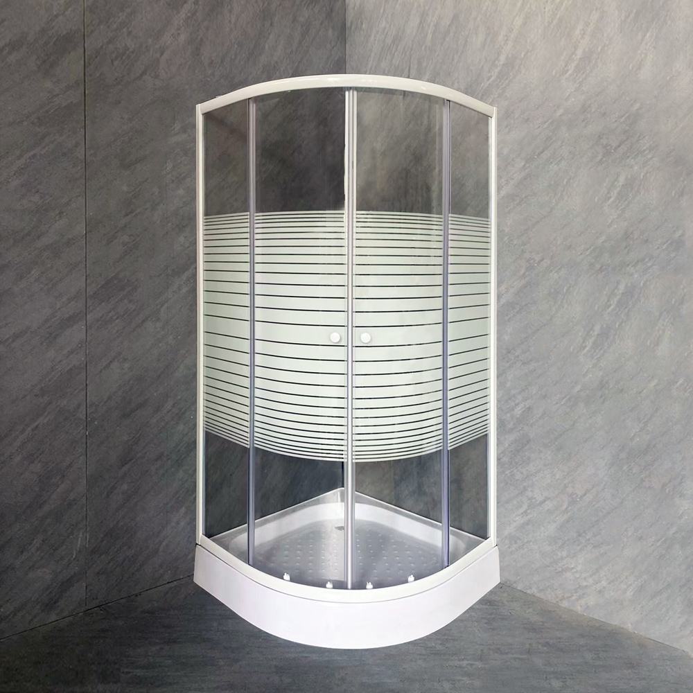 Cabine de douche en verre de couleur blanche SE-2442W