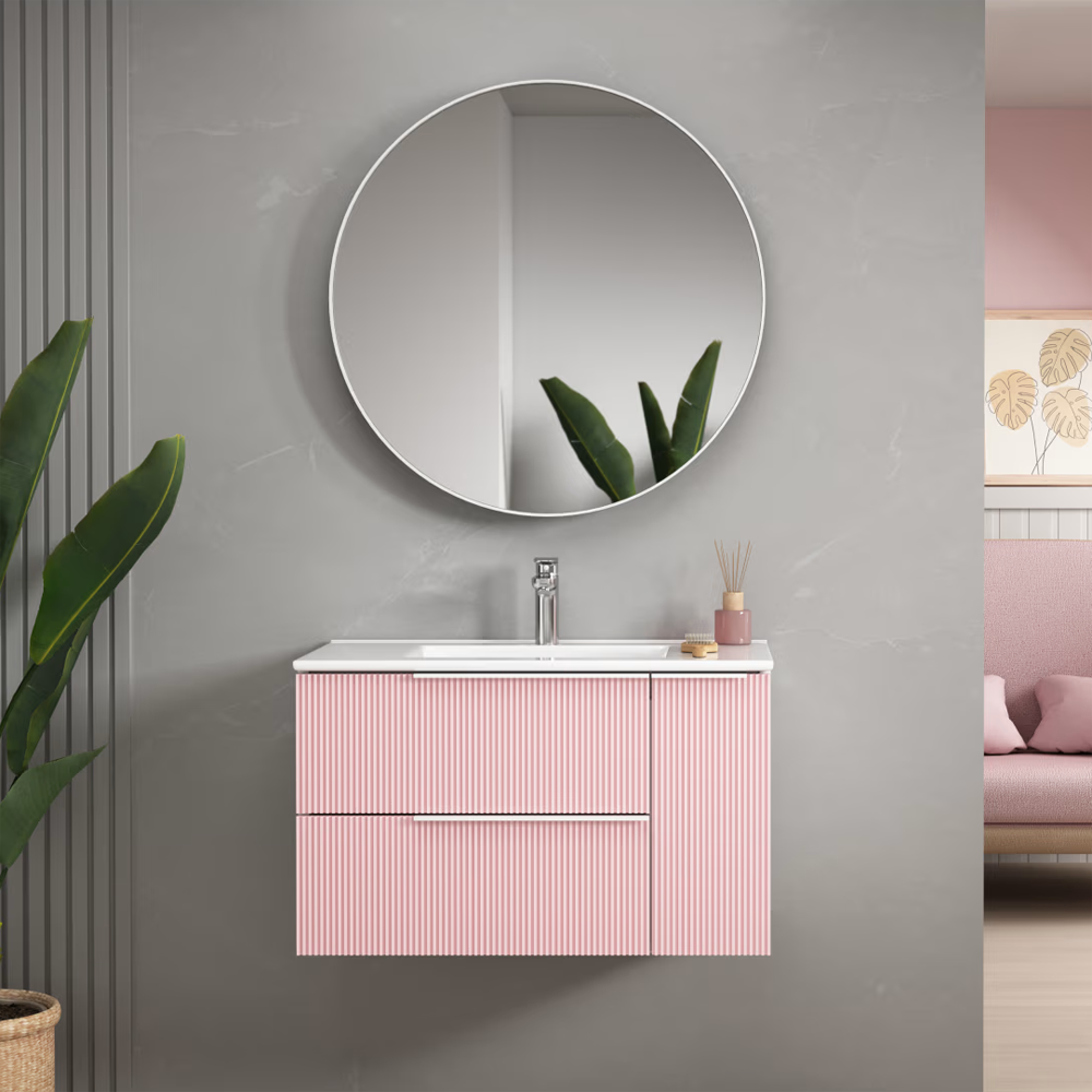 Mobília de banheiro rosa da menina MF-2528