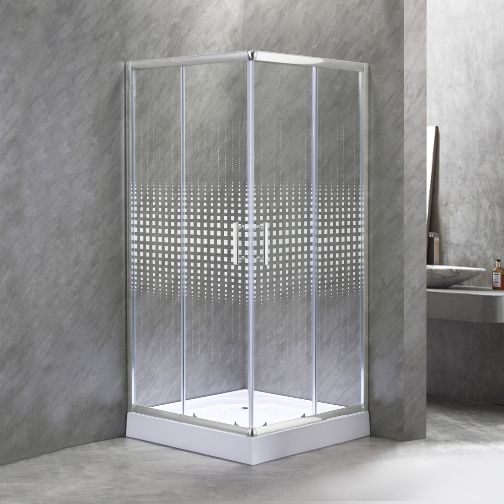 Printed glass shower cabin SE-2405