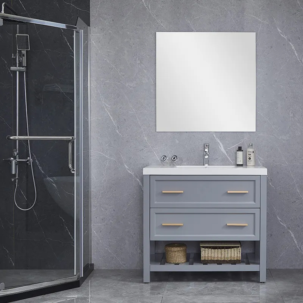 Oak wood bathroom vanity MF-2604