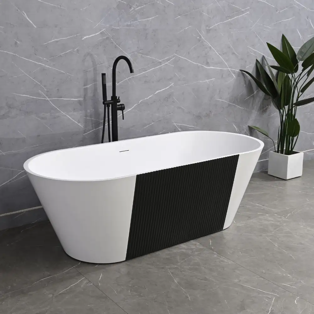 White black freestanding bathtub 9003T-CB