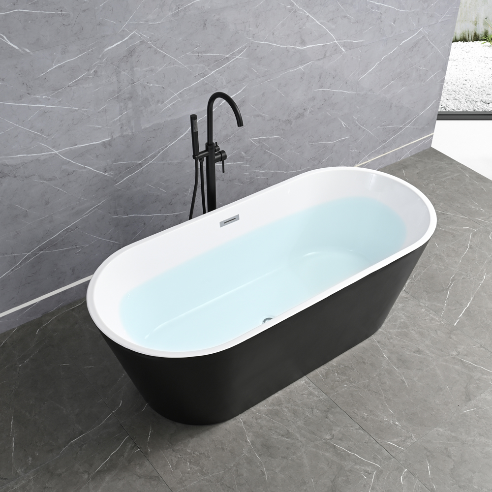 Baignoire îlot noir mat 9003B