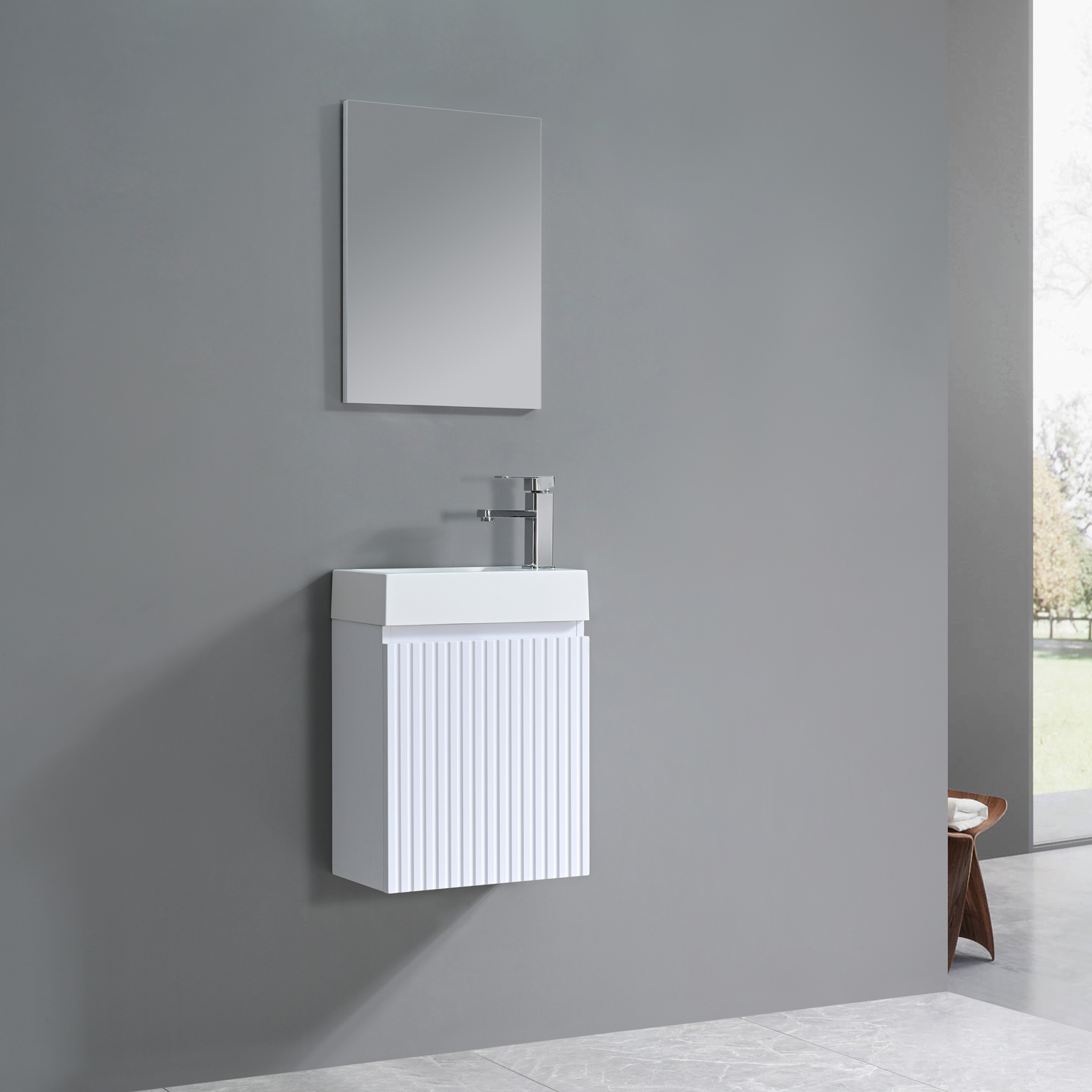 Classical white balck bathroom furniture MF-2628